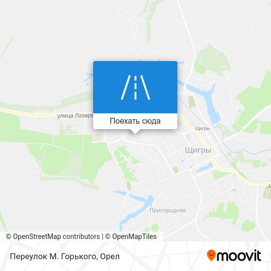 Карта Переулок М. Горького