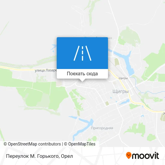 Карта Переулок М. Горького