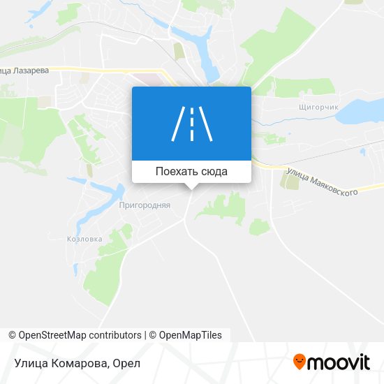 Карта Улица Комарова
