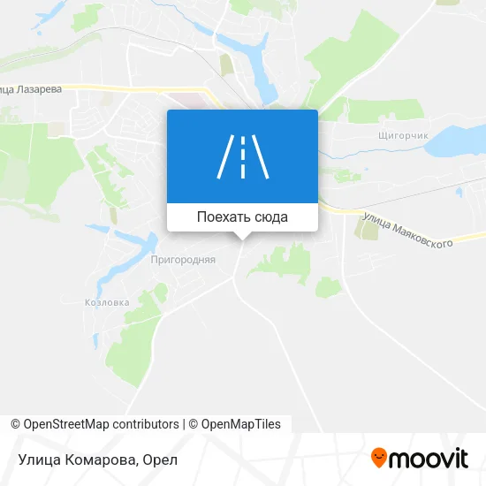 Карта Улица Комарова