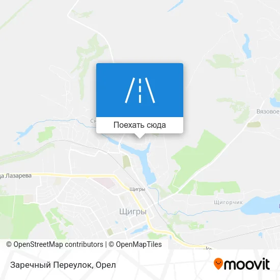 Карта Заречный Переулок