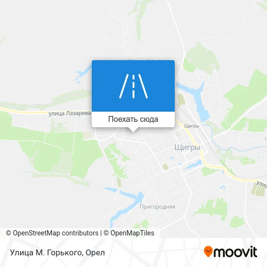 Карта Улица М. Горького