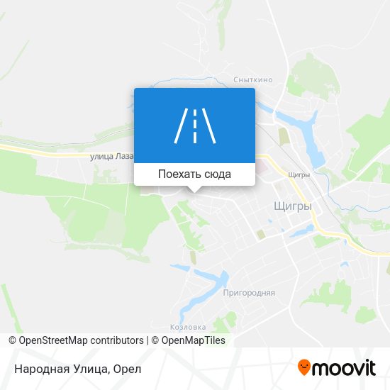 Карта Народная Улица