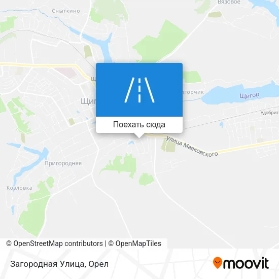 Карта Загородная Улица