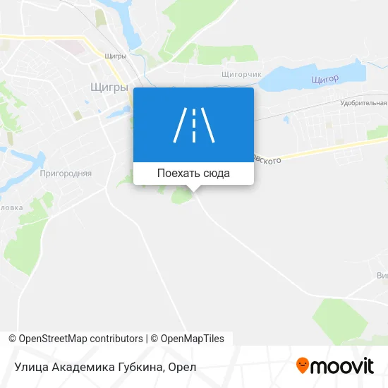 Карта Улица Академика Губкина