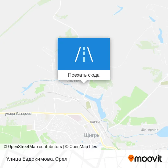 Карта Улица Евдокимова