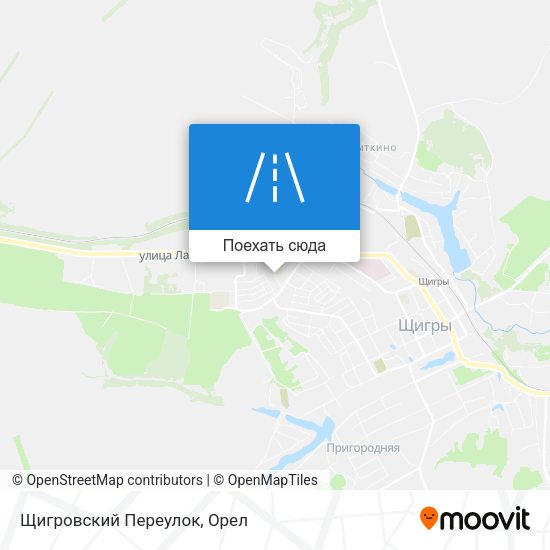 Карта Щигровский Переулок