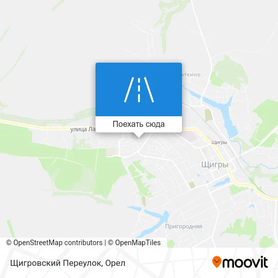 Карта Щигровский Переулок