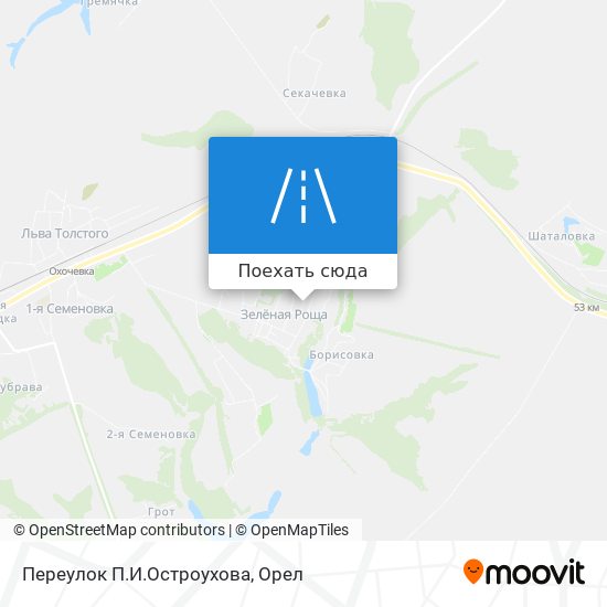 Карта Переулок П.И.Остроухова