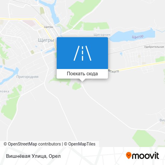 Карта Вишнёвая Улица