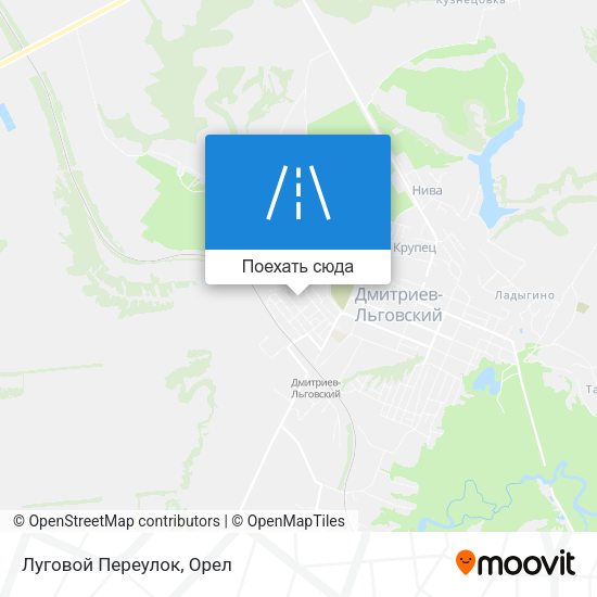Карта Луговой Переулок