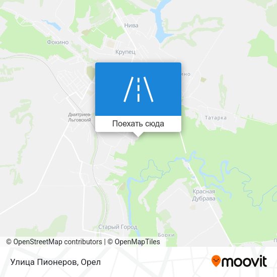 Карта Улица Пионеров