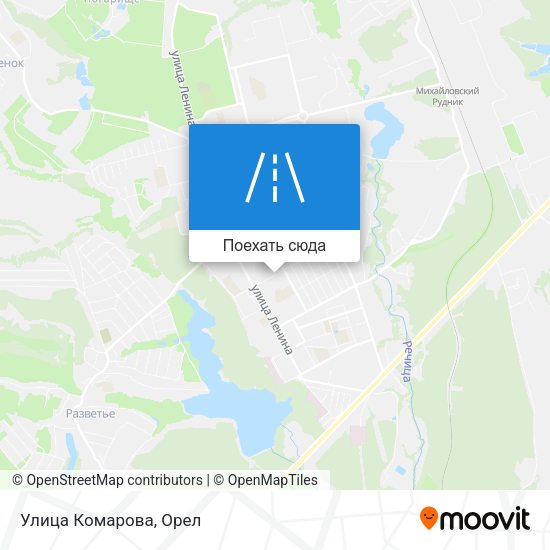 Карта Улица Комарова