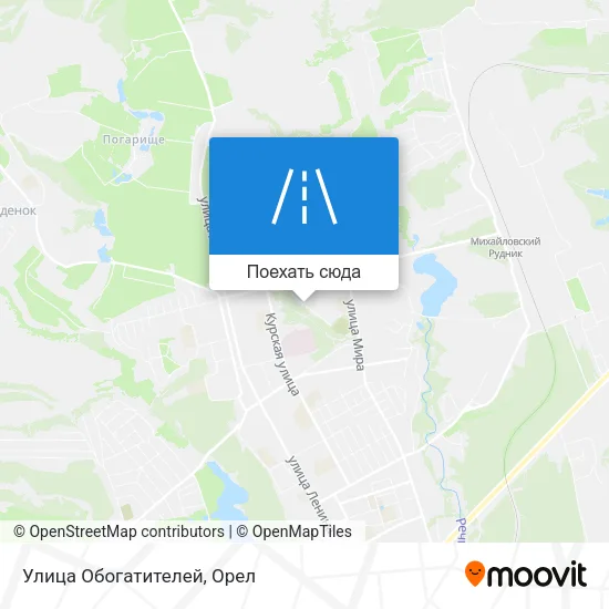 Карта Улица Обогатителей