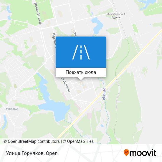 Карта Улица Горняков