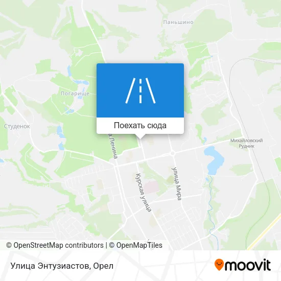 Карта Улица Энтузиастов