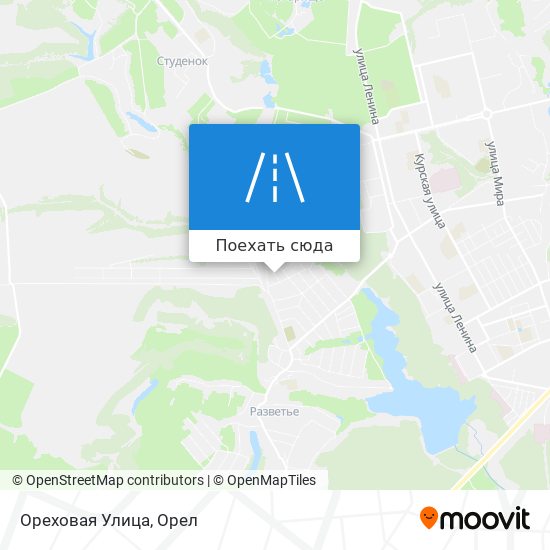 Карта Ореховая Улица