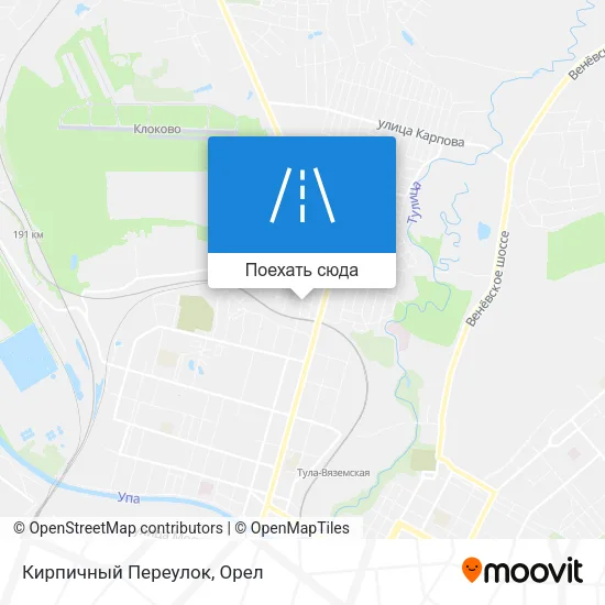 Карта Кирпичный Переулок
