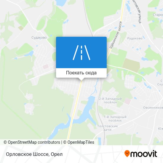 Карта Орловское Шоссе