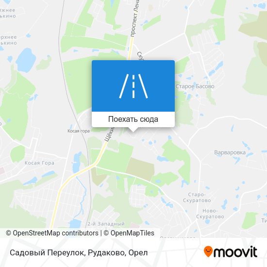 Карта Садовый Переулок, Рудаково