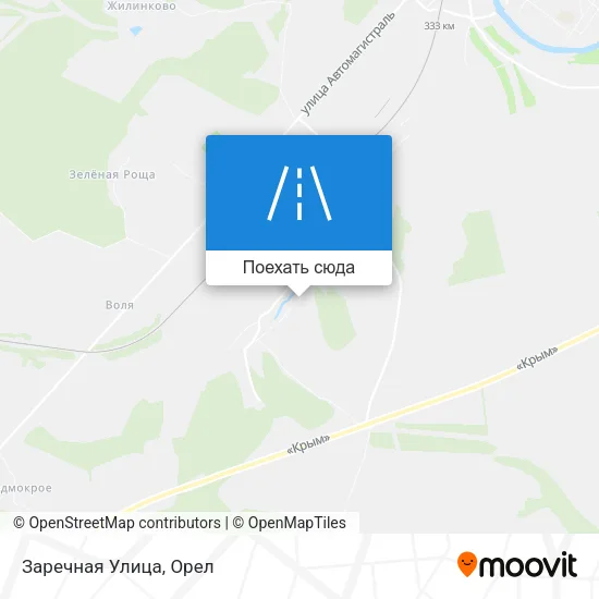 Карта Заречная Улица