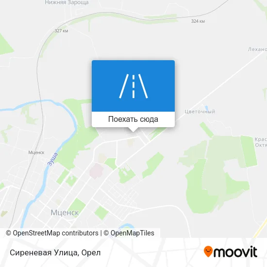 Карта Сиреневая Улица