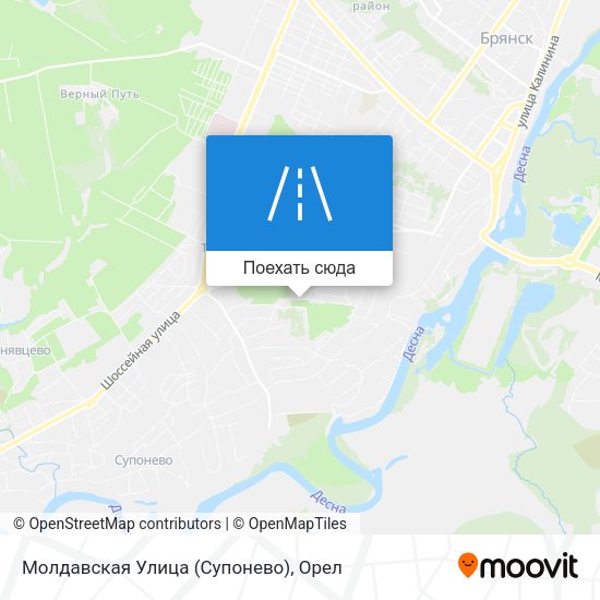 Карта Молдавская Улица (Супонево)