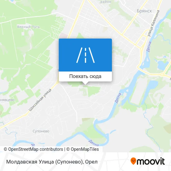 Карта Молдавская Улица (Супонево)