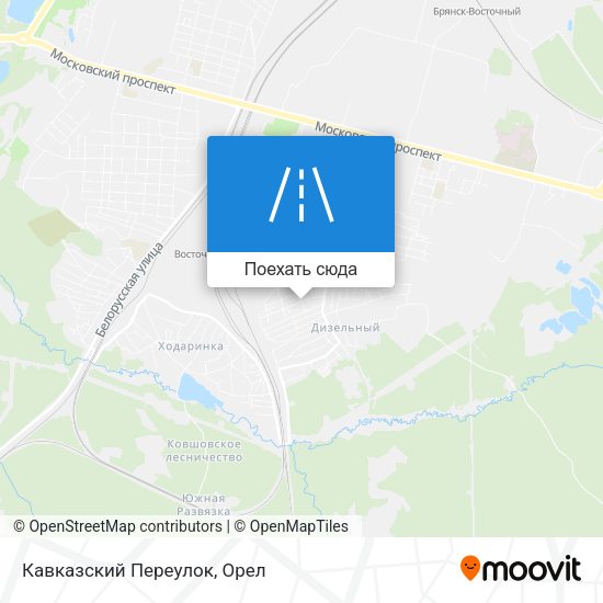 Карта Кавказский Переулок