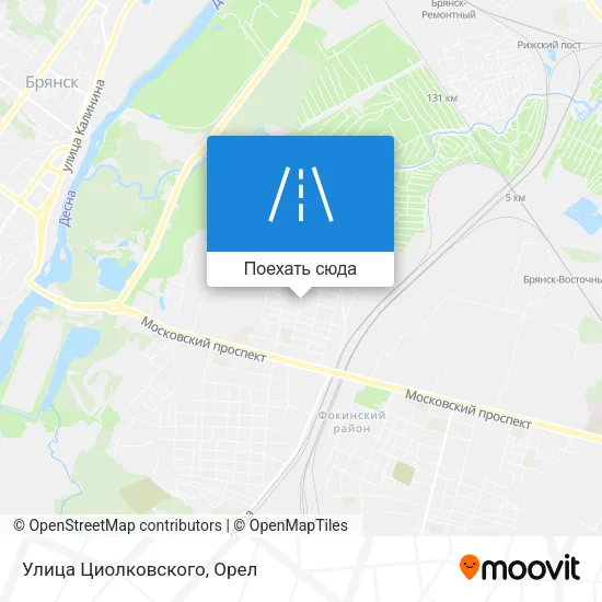Карта Улица Циолковского