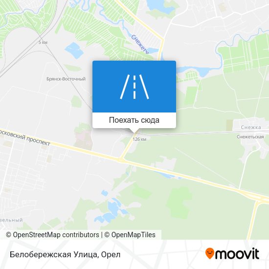 Карта Белобережская Улица