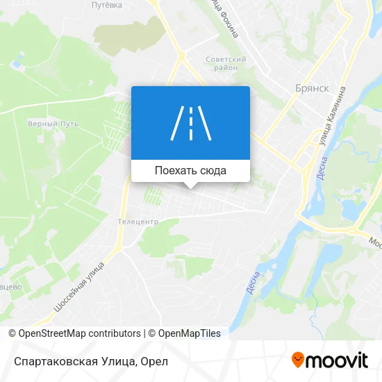 Карта Спартаковская Улица