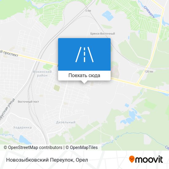 Карта Новозыбковский Переулок