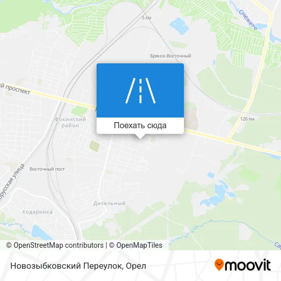 Карта Новозыбковский Переулок