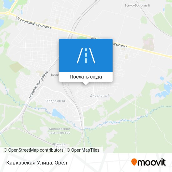 Карта Кавказская Улица