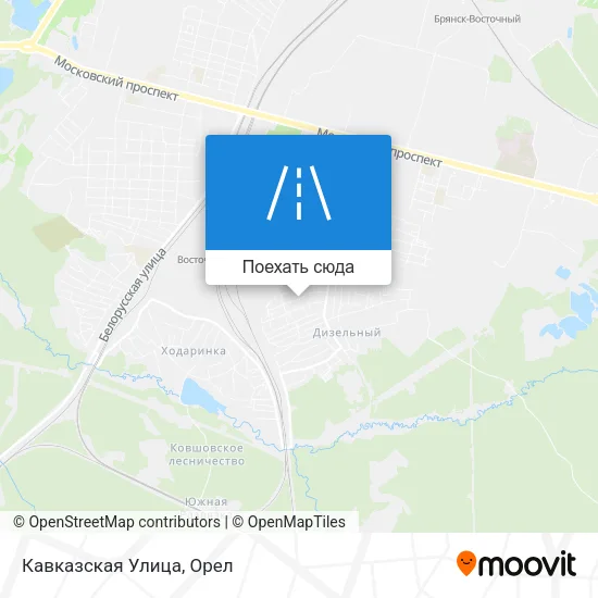 Карта Кавказская Улица