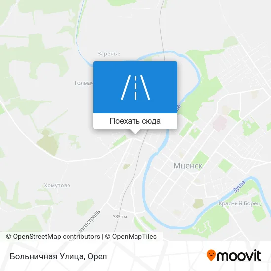 Карта Больничная Улица