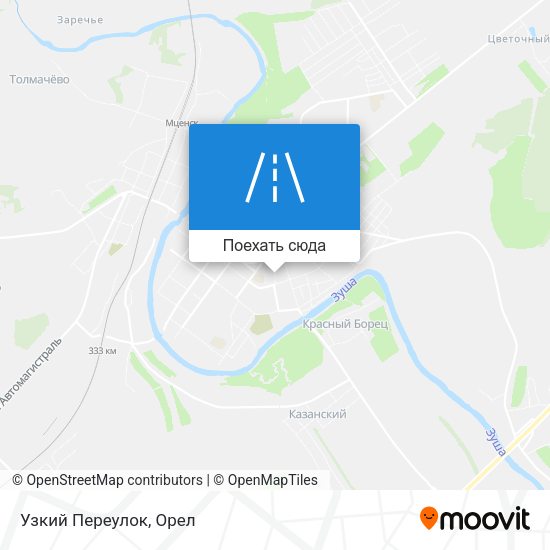 Карта Узкий Переулок