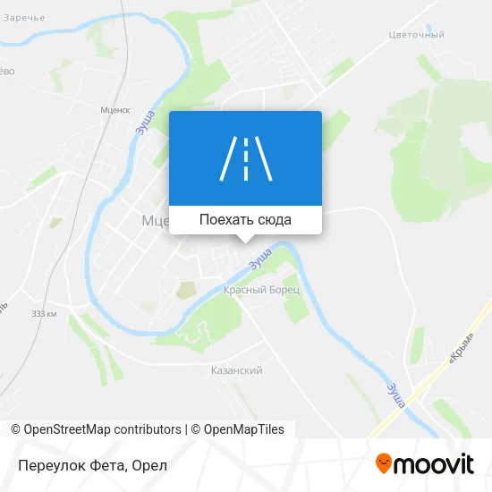 Карта Переулок Фета