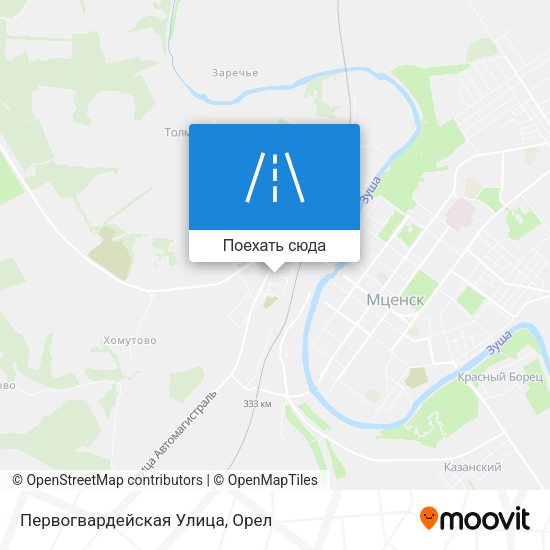 Карта Первогвардейская Улица