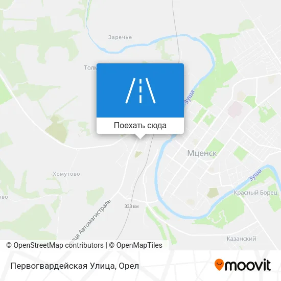 Карта Первогвардейская Улица