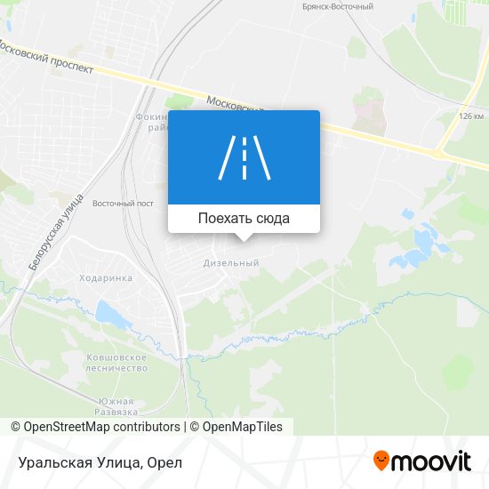 Карта Уральская Улица