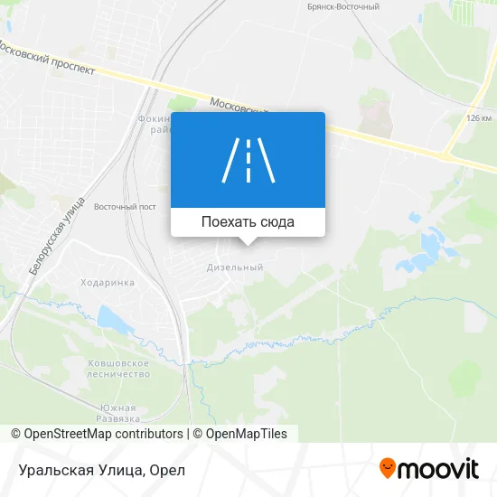 Карта Уральская Улица
