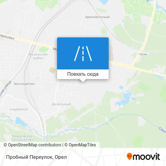 Карта Пробный Переулок