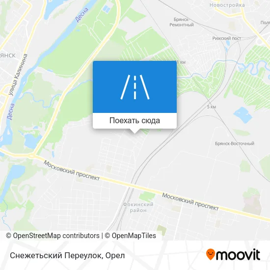 Карта Снежетьский Переулок