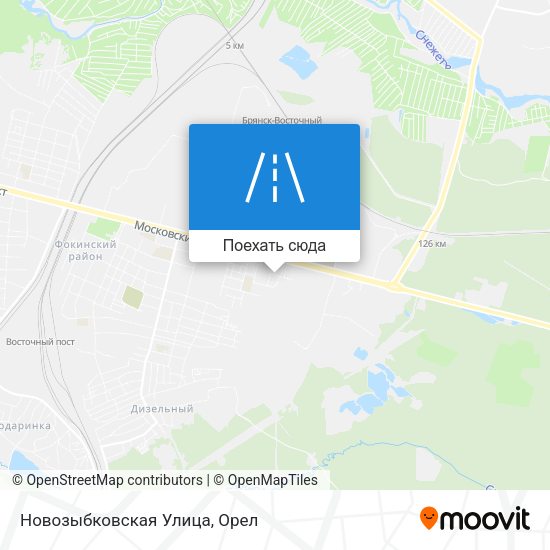 Карта Новозыбковская Улица