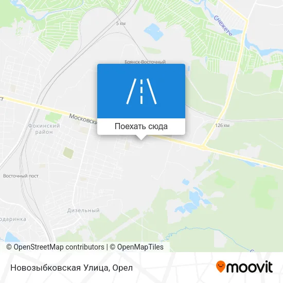 Карта Новозыбковская Улица