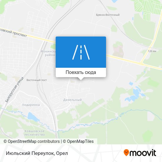 Карта Июльский Переулок
