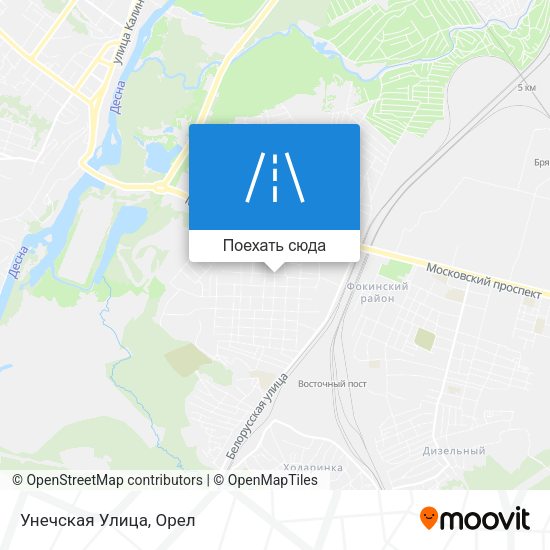 Карта Унечская Улица