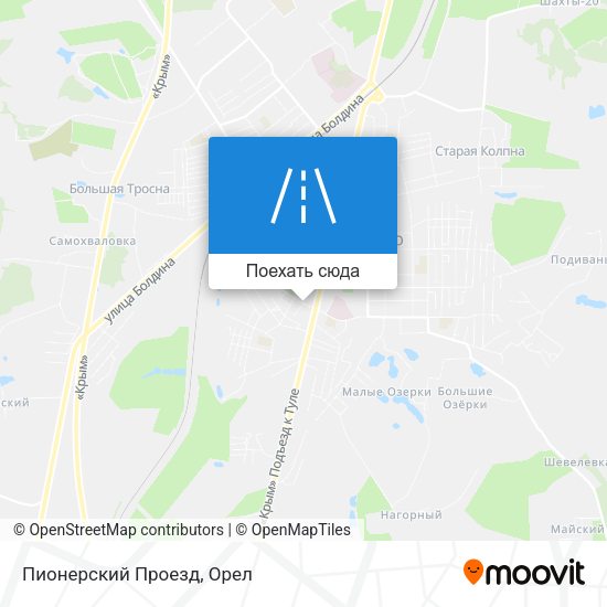 Карта Пионерский Проезд